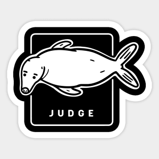 Funny and judgy staring seal. Stylized minimalist design Sticker